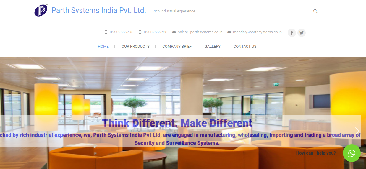 ParthSystems.co.in home page
